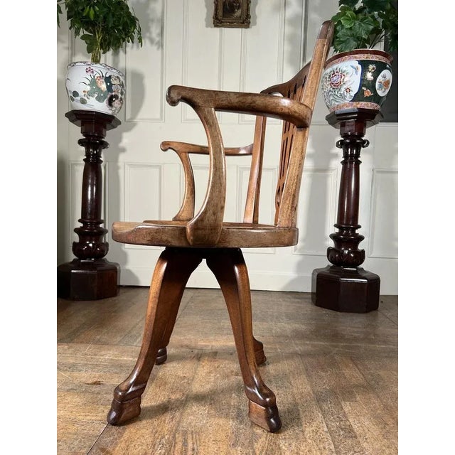 Antique Desk Chair from Howard & Sons, 1890s For Sale - Image 5 of 9