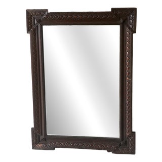 Antique Neo-Renaissance Carved Wooden Mirror, 1890s For Sale