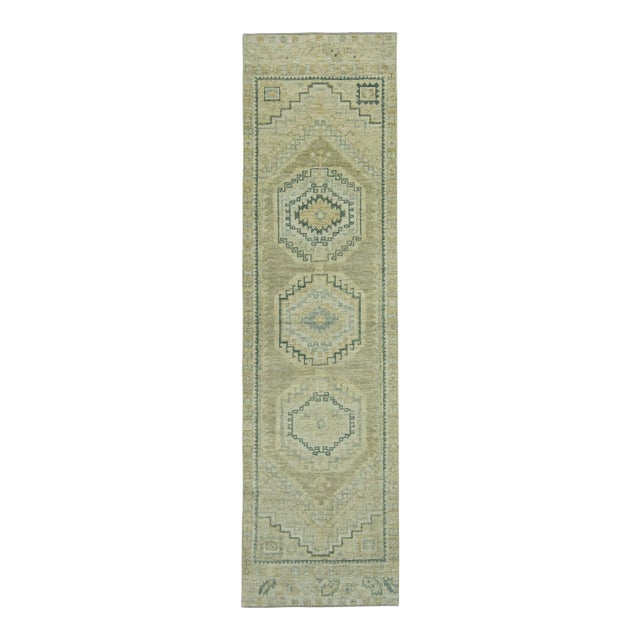 Turkish Oushak Rug 2'10" x 10'5" #19270 For Sale