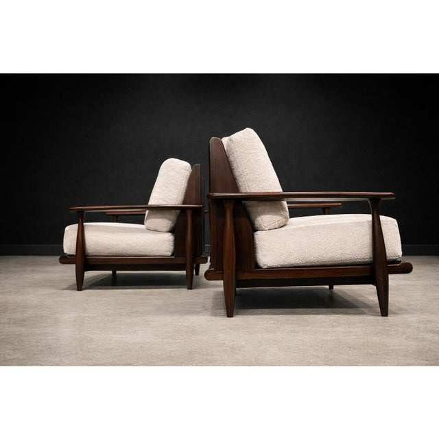 Pair of Armchairs in Brazilian Rosewood & Bouclé by Liceu de Artes, 1960s – Lot 218 For Sale - Image 13 of 13