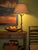 Cubist tree table lamp dark bronze finish 30h x 10w x 9d Shade Dimensions: top(9) bottom(16) side(9)