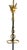 each tall and finely crafted fluted bronze hall tree adorned with finely detailed gilt-bronze neoclassical decoration with...