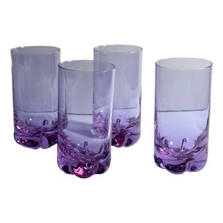Vintage Italian Alexandrite Glasses, 1970s, Set of 4 For Sale