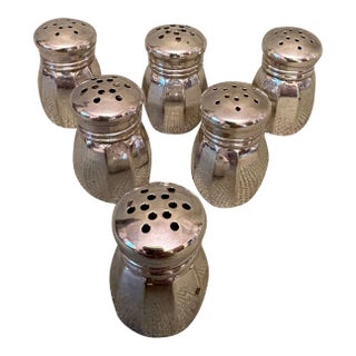 Mid 20th Century Individual Sterling Silver Salt Shakers - Set of Six For Sale
