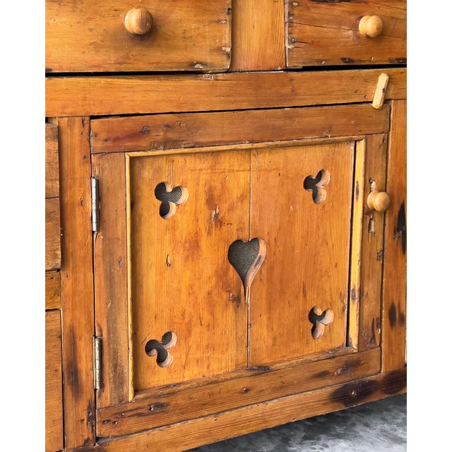 Wood Antique Irish Pine Dresser | Hutch With Shelves For Sale - Image 7 of 17