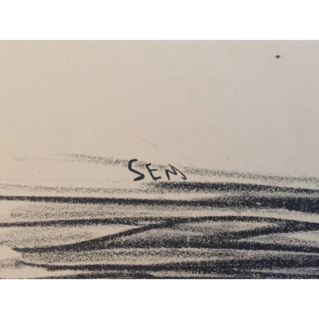 Art Deco Georges Goursat (Sem), Rare Vintage Art Deco "White Bottoms" Lithograph Pochoir, 1927 For Sale - Image 3 of 4