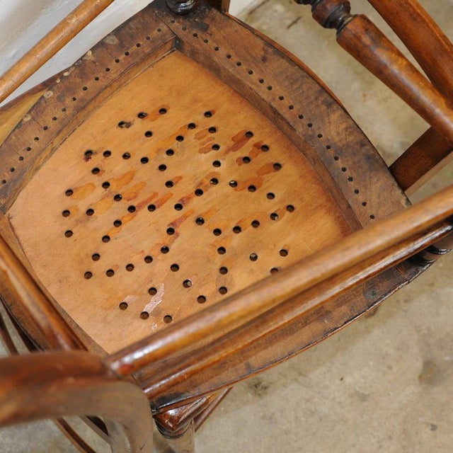 Vintage Punched Seat Dining Chairs in Wood from Luterma, Estonia, Set of 2 For Sale - Image 9 of 15