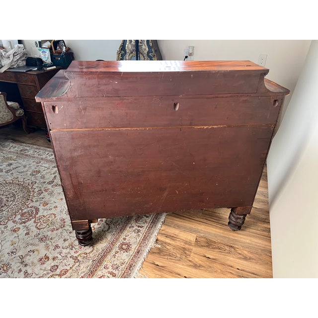 Antique American Empire Albany Four Drawer Chest C. 1840 For Sale - Image 13 of 14