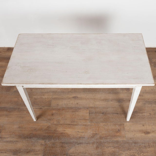 Gustavian (Swedish) 19th Century Swedish White Painted Pine Side Table For Sale - Image 3 of 13