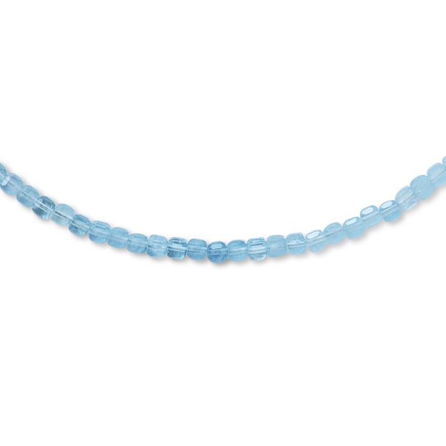 2020s Aquamarine Ombre Cubist Necklace For Sale - Image 5 of 9