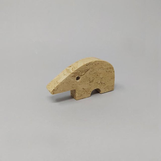 Mid-Century Modern Travertine Anteater Sculptures by Enzo Mari for F.lli Mannelli, 1970s, Set of 4 For Sale - Image 12 of 15