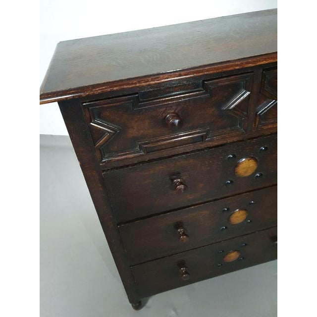 English Charles II Chest of Drawers in Oak For Sale - Image 12 of 18