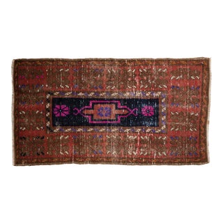 Vintage Distressed Oushak Rug - 1'10" X 3'4" For Sale