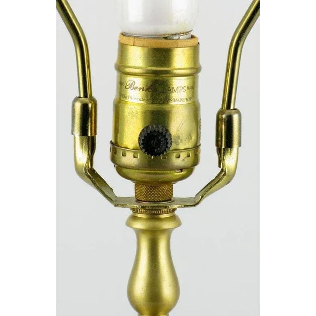 Hand Painted White Glass Art Deco Table Lamp. For Sale In Chicago - Image 6 of 7