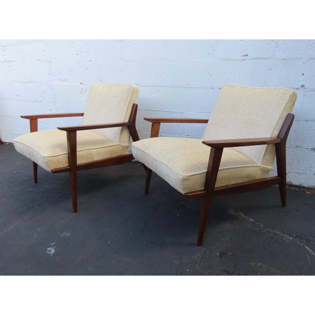 Mid Century Modern Lounge Accent Chairs a Pair 6613 For Sale - Image 13 of 18