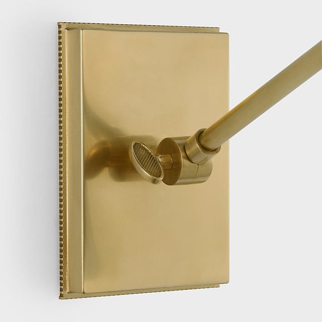 Wimberley Single Library Wall Light in Soft Brass with Silk Pleated Shade Designer: Marie Flanigan Finish: Soft Brass...