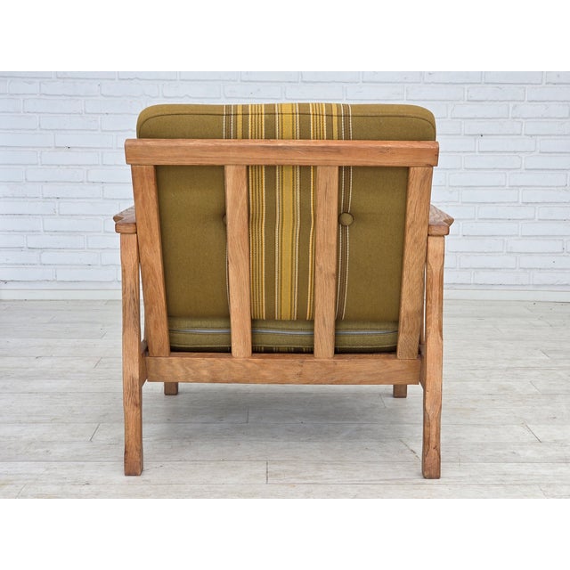 Vintage Danish Lounge Chair in Furniture Wool and Oak, 1970s For Sale - Image 13 of 18