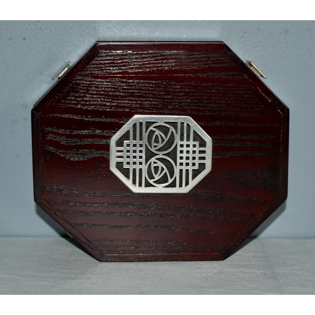 Vintage Carrick Oak Octagonal Box W/Celtic Design For Sale - Image 10 of 12