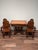 Red Vintage Art Deco Enamel Top Dining Table & 4 Chairs – Rare Geometric Design For Sale - Image 8 of 8
