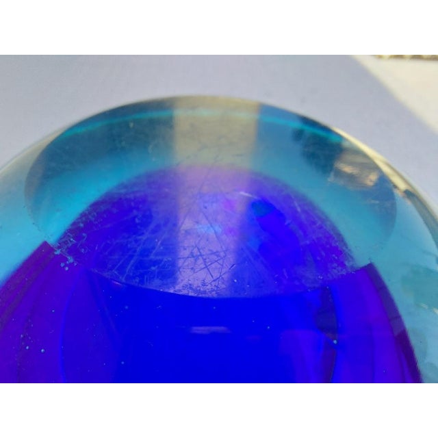 Sommerso Murano Glass Bowl attributed to Antonio Da Ros for Cenedese, Italy, 1960s For Sale - Image 15 of 16