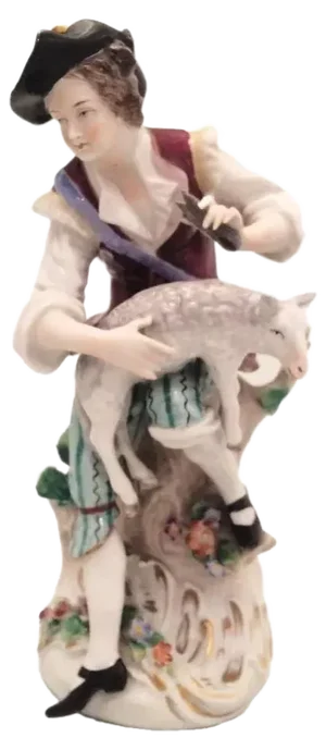 Porcelain Figurine Sheep Shearing