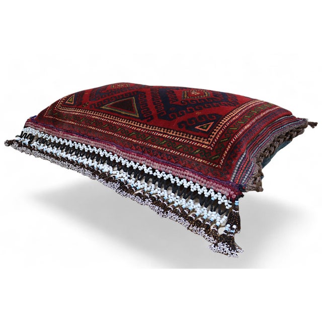 Vintage Afghan Nomad Rug Seat Cushion Cover, 1970s For Sale - Image 12 of 18