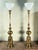 Laurel Lamp Company Stiffel Style Hollywood Regency Brass Table Lamps With Greek Key Shades - A Pair For Sale - Image 4 of 8