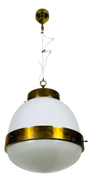 Brass Delta Grande chandelier by Sergio Mazza for Artemide, Italy, 1960s
