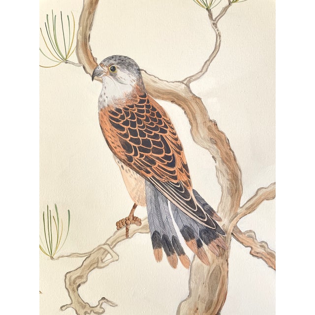 Tan “Mountain Time” Chinoiserie Scenic Mountain Landscape Painting by Allison Cosmos - Set of 3 For Sale - Image 8 of 9