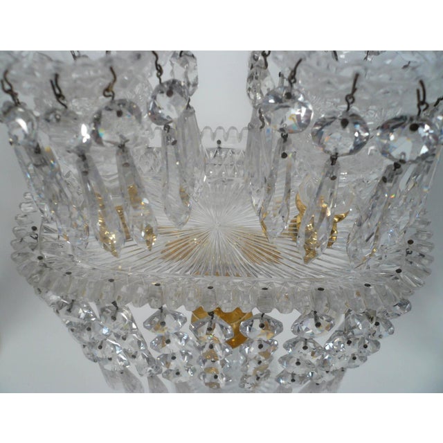 Metal Pair of English Regency Cut Glass Candelabra, Attributed to John Blades For Sale - Image 7 of 8