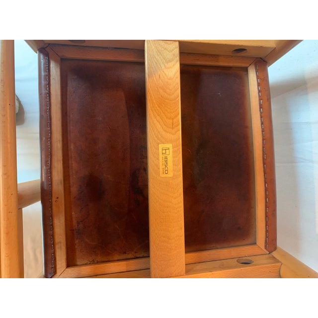 Ibisco Chairs Set of 4 Italian Leather For Sale - Image 15 of 16