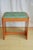 K0644 stylish and very attractive english art deco dressing table stool, having drop in seat with green flowery green top...