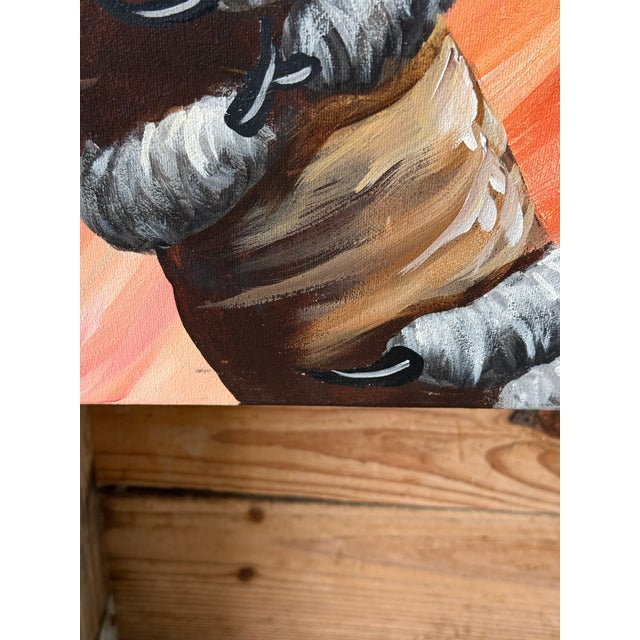 Monumental Vintage Coastal Tropical Unsigned Cockatoo Painting For Sale - Image 9 of 12