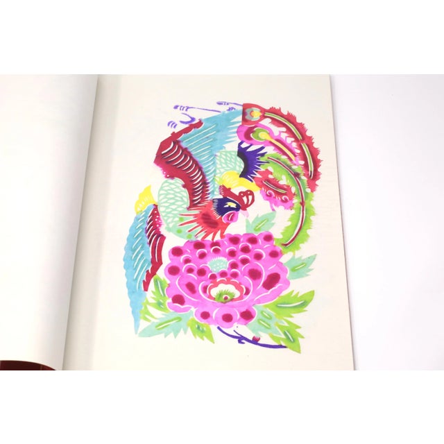 Chinoiserie Vintage Colorful Hand Sewn Book With Individual Chinese Paper Cutting Art - Set of 8 For Sale - Image 3 of 11