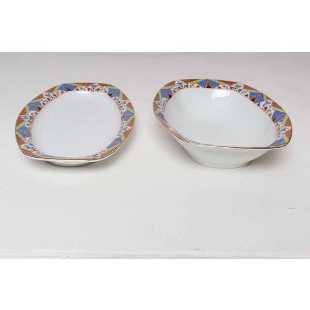 1930s Set of Five Art Deco Bohemian Czechoslavakia Porcelain Serving Pieces by Mepoco For Sale In New York - Image 6 of 18