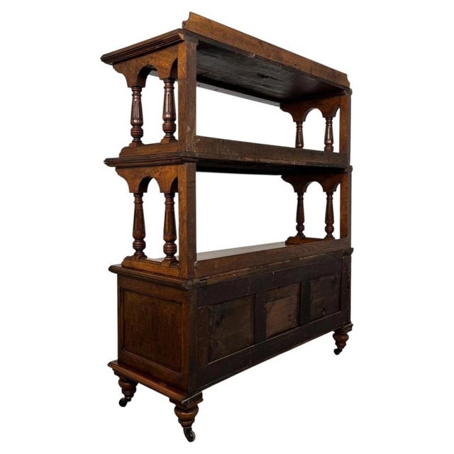 Wood 19th Century English Victorian Burr Walnut Cupboard with Shelves For Sale - Image 7 of 11