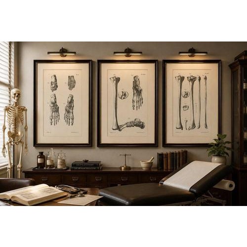 Jules Cloquet, French Anatomical Foot and Lower Limb, 1821, Lithograph, Set of 3 For Sale - Image 6 of 9