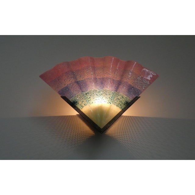 Blue Murano Glass Wall Lights from Zonca, Italy, 1980s, Set of 2 For Sale - Image 8 of 17