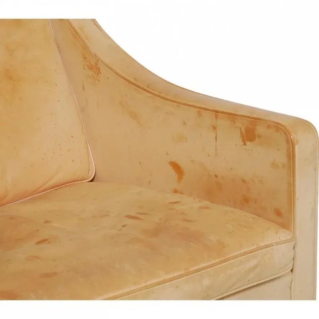 Beige 2204 Wing Chair in Natural Leather by Børge Mogensen, 2000s For Sale - Image 8 of 18