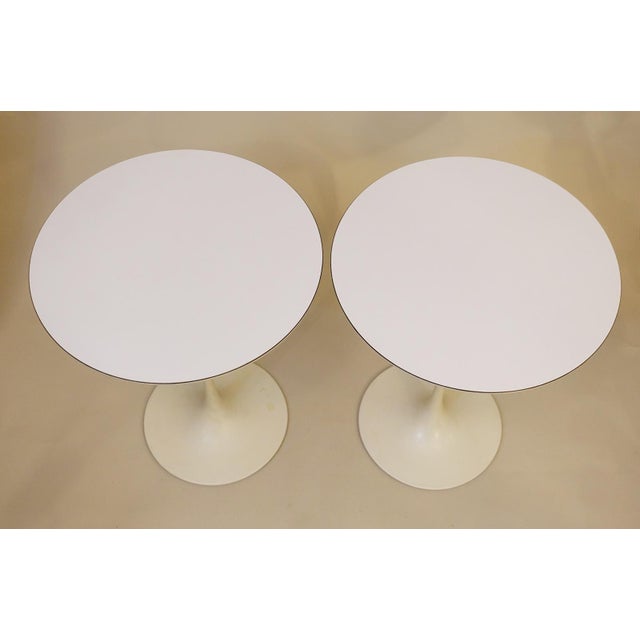 1960s Rare Matched Pair Knoll Eero Saarinen "Tulip" Atomic Space Age Modern Sculpture Tables '58 For Sale - Image 5 of 12