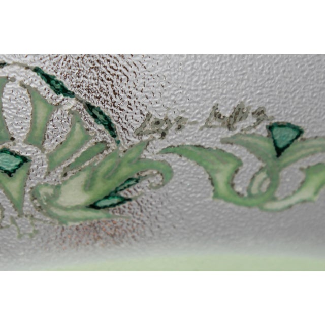 French Art Deco Green Textured Glass and Copper Pendant by Loys Lucha, 1930s For Sale - Image 14 of 18