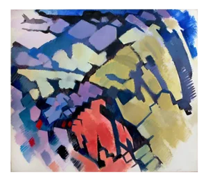 Wyoming Abstract #3' Painting by Erle Loran