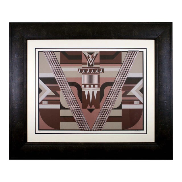 Rick Tunkel Postmodern Op Art Abstract Geometric 3D Serigraph 35/250 Framed 1981 For Sale
