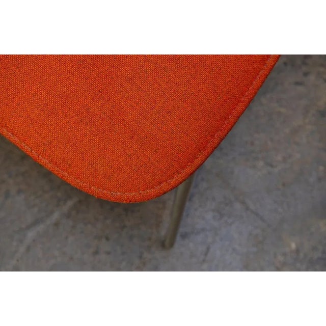 Orange Set of Mid-Century Modern Padded Stacking Chairs by Armin Wirth for Aluflex, 1960s For Sale - Image 8 of 10