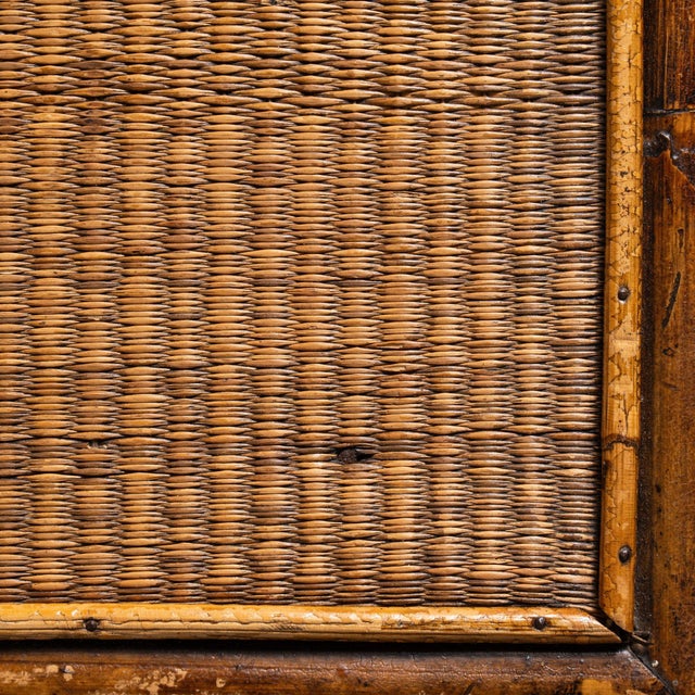 Chinoiserie 1900-1909 France Warm Honey Bamboo Faux-Bamboo Side Table For Sale - Image 3 of 11