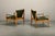 Forest Green Vintage Danish Safari Chairs in Oak and Forest Green Canvas Fabric by Erik Wørts, 1970s, Set of 2 For Sale - Image 8 of 18