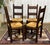 Brown Vintage Mahogany Chairs with Straw Seats, 1970s, Set of 4 For Sale - Image 8 of 9