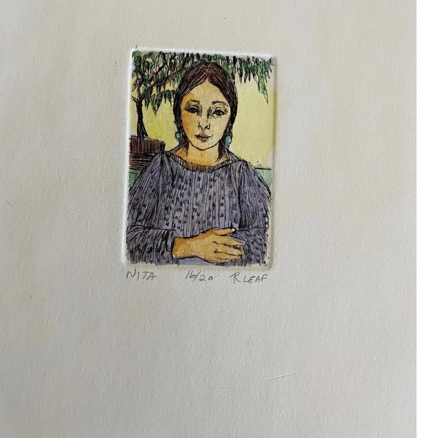 Mid 20th Century Mid 20th Century Ruth Leaf Signed Etching Collection: Aware, Lisa, & Nita - Set of 3 For Sale - Image 5 of 9