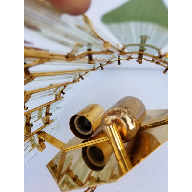 1970s 1970s Venini Style Crystal Sconces - a Pair For Sale - Image 5 of 10