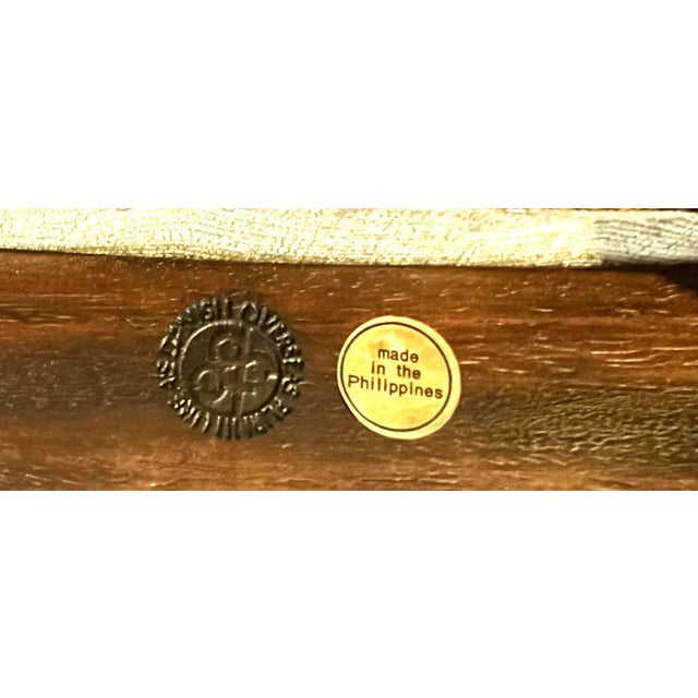 Mid Century Mahogany Arm Chair Made by Danish Overseas Furniture - Mid 1960's, Signed For Sale - Image 12 of 12